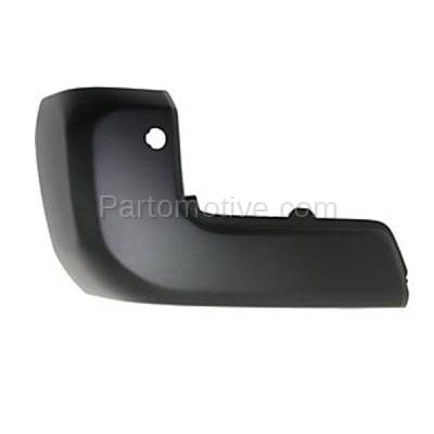 Aftermarket Replacement - BED-1160L 2016-2019 Toyota Tacoma Pickup Truck (with Park Aid Sensor Hole) Rear Bumper Extension End Cap Black Plastic Left Driver Side
