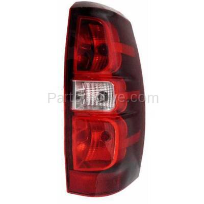 Aftermarket Auto Parts - TLT-1371RC CAPA 2007-2013 Chevrolet Avalanche (8Cyl, 5.3L 6.0L Engine) Rear Taillight Assembly Red Clear Lens & Housing with Bulb Right Passenger Side