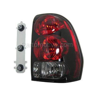 Aftermarket Auto Parts - TLT-1041RC CAPA 2002-2009 Chevrolet Trailblazer & 2002-2006 Trailblazer EXT (6Cyl 8Cyl, 4.2L 5.3L 6.0L Engine) Taillight Assembly with Bulb Right Passenger Side
