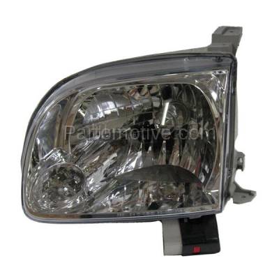 Aftermarket Replacement - HLT-1295LC CAPA 2005-2007 Toyota Sequoia & 2005-2006 Tundra Double Cab Pickup Truck Front Halogen Headlight Assembly with Bulb Left Driver Side