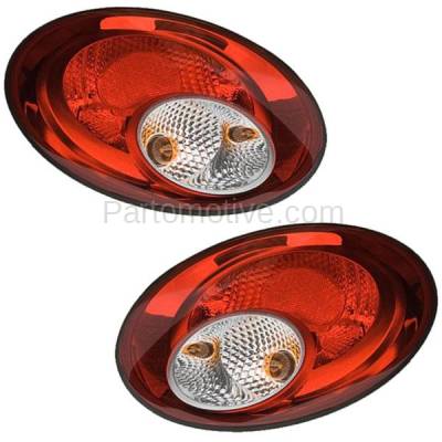 Aftermarket Replacement - TLT-1389L & TLT-1389R 2006-2010 Volkswagen Beetle (Convertible or Hatchback) Rear Taillight Assembly Lens & Housing without Bulb PAIR SET Left & Right Side