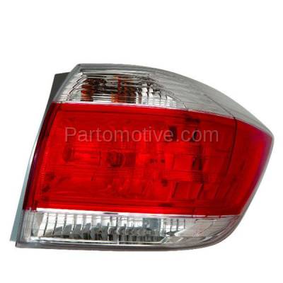 Aftermarket Auto Parts - TLT-1647RC CAPA 2011-2013 Toyota Highlander (USA Built) (excluding Hybrid Models) Rear Taillight Assembly Lens & Housing with Bulb Right Passenger Side