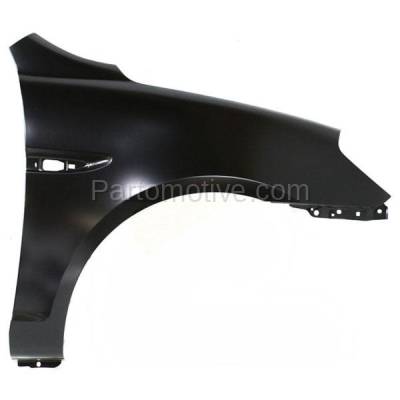 Aftermarket Replacement - FDR-1059RC CAPA 2006-2011 Hyundai Accent 1.6L Front Fender Quarter Panel with Turn Signal Light Hole Primed Steel Right Passenger Side