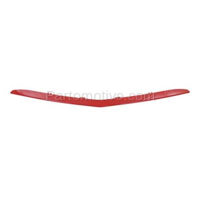 Aftermarket Replacement - GRT-1218 2014-2016 Mercedes Benz CLA250 CLA45 AMG (with AMG Styling Package) Front Bumper Cover Grille Trim Grill Lower Molding Center Painted Red