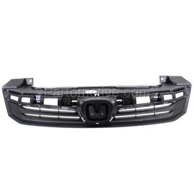 Aftermarket Replacement - GRL-1860 2012 Honda Civic (Sedan 4-Door) (excluding Hybrid Model) Front Center Face Bar Grille Assembly Paintable Shell & Insert Plastic