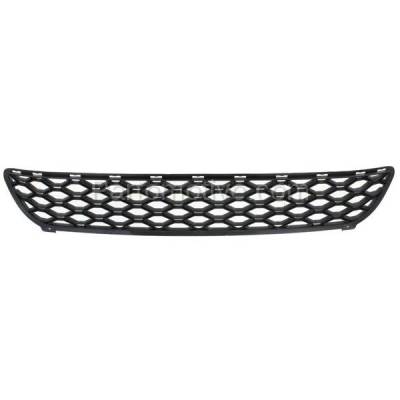Aftermarket Replacement - GRL-1959 2010-2011 Kia Rio Sedan & Rio5 Hatchback (4Cyl, 1.6 Liter Engine) Front Lower Bumper Cover Grille Assembly Textured Dark Gray