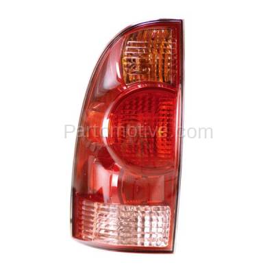 Aftermarket Auto Parts - TLT-1135LC CAPA 2005-2008 & 2012-2015 Toyota Tacoma Truck (4Cyl 6Cyl, 2.7L 4.0L) Taillight Red Lens & Housing with Halogen Bulb Left Driver Side