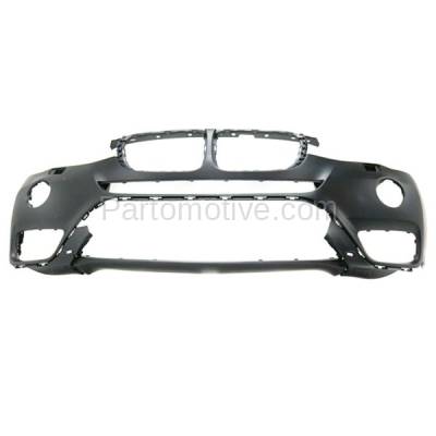 Aftermarket Replacement - BUC-3562F 2015-2017 BMW X3 (without M Sport) Front Bumper Cover Assembly (without Park Assist Sensor Holes & Surround View) Primed Plastic
