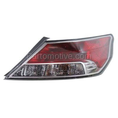 Aftermarket Replacement - LKQ-AC2801115V 2009-2011 Acura TL (6Cyl, 3.5L 3.7L Engine) Rear Taillight Assembly Red Clear Lens & Housing with Bulb Right Passenger Side