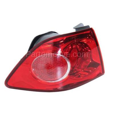 Aftermarket Replacement - TLT-1400L 2006-2008 Kia Optima & Magentis (Production Date From July 2006) Rear Outer Taillight Assembly Lens & Housing with Bulb Left Driver Side