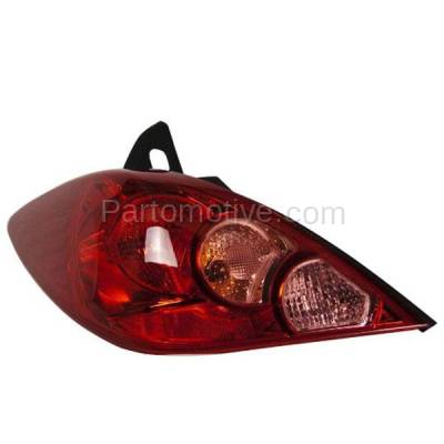 Aftermarket Replacement - TLT-1393L 2007-2012 Nissan Versa (Hatchback 4-Door) Rear Taillight Taillamp Assembly Red Clear Lens & Housing with Bulb Left Driver Side