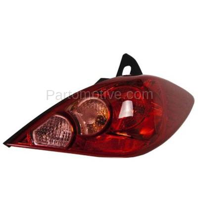 Aftermarket Replacement - TLT-1393R 2007-2012 Nissan Versa (Hatchback 4-Door) Rear Taillight Taillamp Assembly Red Clear Lens & Housing with Bulb Right Passenger Side