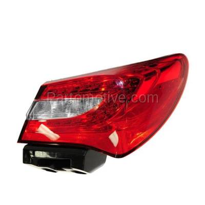 Aftermarket Replacement - TLT-1644R 2011-2014 Chrysler 200 (Sedan 4Door) Rear Quarter Panel Outer Body Mounted Taillight Assembly with Lens & Housing & Bulb Right Passenger Side