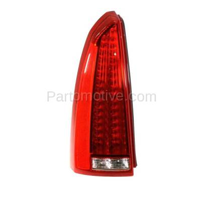 Aftermarket Replacement - TLT-1390L 2006-2011 Cadillac DTS (Hearse, Limousine, Sedan 4-Door) Rear Taillight Assembly Red Clear Lens & Housing with Bulb Left Driver Side