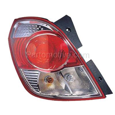 Aftermarket Replacement - TLT-1421L 2008-2009 Saturn Vue (Red Line Model) Rear Taillight Taillamp Assembly Red Clear Lens & Housing with Bulb Left Driver Side