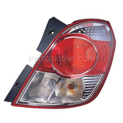 Aftermarket Replacement - TLT-1421R 2008-2009 Saturn Vue (Red Line Model) Rear Taillight Taillamp Assembly Red Clear Lens & Housing with Bulb Right Passenger Side