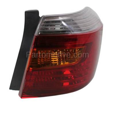 Aftermarket Replacement - TLT-1423R 2008-2010 Toyota Highlander (Sport, Sport Premium) (Japan Built Models) Rear Taillight Assembly Red Amber with Smoked Lens Right Passenger Side