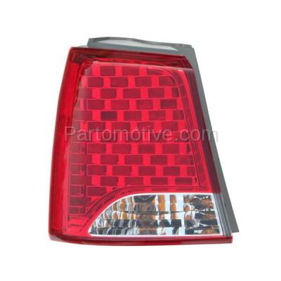 Aftermarket Replacement - TLT-1641L 2011-2013 Kia Sorento Rear Outer Quarter Panel Taillight Taillamp Assembly Red Clear Lens & Housing with Bulb Left Driver Side
