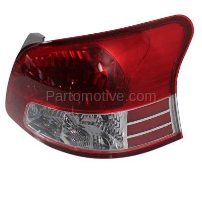 Aftermarket Replacement - TLT-1328R 2007-2012 Toyota Yaris Sedan (Models without Sport Package) Rear Taillight Assembly Lens & Housing without Bulb Right Passenger Side