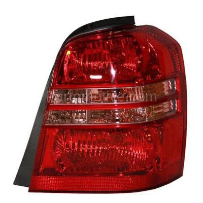 Aftermarket Replacement - TLT-1099RC CAPA 2001-2003 Toyota Highlander (4Cyl 6Cyl, 2.4L 3.0L Engine) Rear Taillight Assembly Red Clear Lens & Housing without Bulb Right Passenger Side