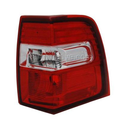 Aftermarket Replacement - TLT-1348R 2007-2017 Ford Expedition (6Cyl 8Cyl, 3.5L 5.4L) Rear Taillight Taillamp Assembly Red Clear Lens & Housing without Bulb Right Passenger Side