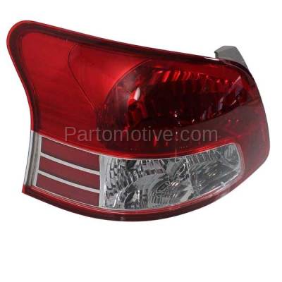 Aftermarket Auto Parts - TLT-1328LC CAPA 2007-2012 Toyota Yaris Sedan (Models without Sport Package) Rear Taillight Assembly Lens & Housing without Bulb Left Driver Side