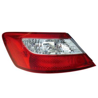 Aftermarket Replacement - TLT-1206L 2006-2008 Honda Civic (Coupe 2-Door) Rear Taillight Taillamp Assembly Red Clear Lens & Housing without Bulb Left Driver Side