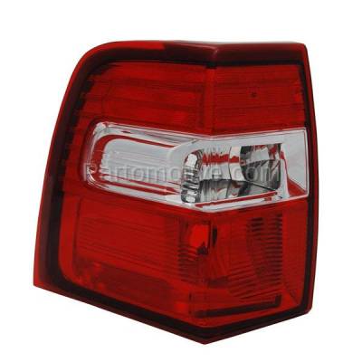 Aftermarket Auto Parts - TLT-1348LC CAPA 2007-2017 Ford Expedition (6Cyl 8Cyl, 3.5L 5.4L) Rear Taillight Taillamp Assembly Red Clear Lens & Housing without Bulb Left Driver Side