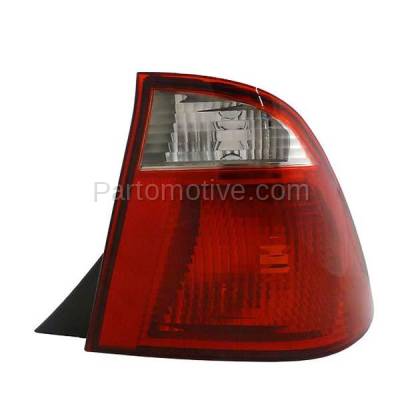 Aftermarket Replacement - TLT-1210R 2005-2007 Ford Focus (Sedan 4-Door) Rear Taillight Taillamp Assembly Red Clear Lens & Housing without Bulb Right Passenger Side