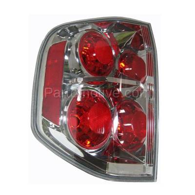 Aftermarket Replacement - TLT-1220L 2006-2008 Honda Pilot (6Cyl, 3.5L Engine) Rear Taillight Taillamp Assembly Clear Red Lens & Housing without Bulb Left Driver Side