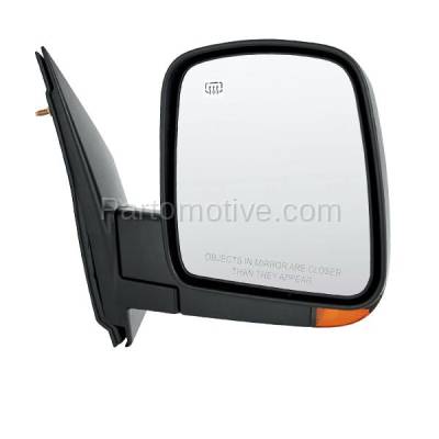 Aftermarket Replacement - MIR-1732R 2003-2008 GMC/Chevrolet Express & Savana Van Rear View Mirror Assembly Power, Manual Folding, Heated with Turn Signal Right Passenger Side