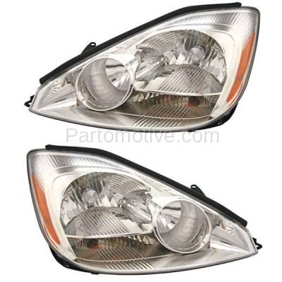 Aftermarket Replacement - HLT-1264L & HLT-1264R 2004-2005 Toyota Sienna (CE, LE, XLE, XLE Limited) Halogen Headlight Assembly Lens Housing with Bulb PAIR SET Left & Right Side