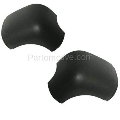Aftermarket Replacement - BED-1155L & BED-1155R 1996-2002 Chevrolet Express & GMC Savana (V6/V8 Engine) Rear Bumper Extension Step Pad End Textured Plastic Set Pair Left & Right Side