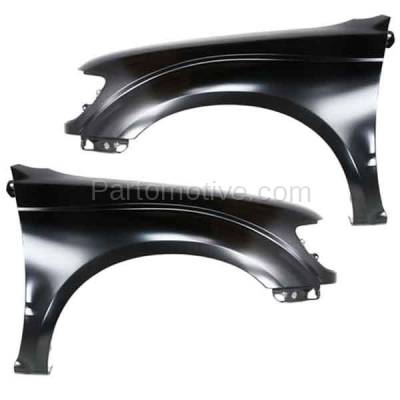 Aftermarket Replacement - FDR-1742LC & FDR-1742RC CAPA 1995-2000 Toyota Tacoma Pickup 4WD (including RWD Pre-Runner Models) Front Fender Panel Steel SET PAIR Right & Left Side