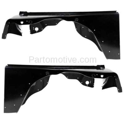 Aftermarket Replacement - FDR-1812LC & FDR-1812RC CAPA 1997-2006 Jeep Wrangler TJ (2.4 & 2.5 & 4.0 Liter Engine) Front Fender Quarter Panel (with Molding Holes) Steel SET PAIR Left & Right Side