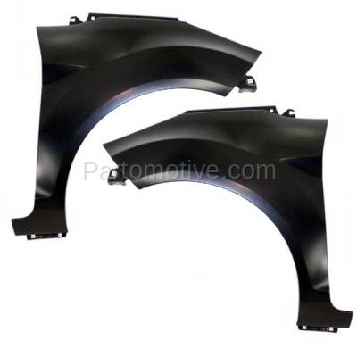 Aftermarket Replacement - FDR-1307LC & FDR-1307RC CAPA 2011-2019 Ford Fiesta (1.0L & 1.6L) (Hatchback & Sedan) Front Fender (without Rocker Molding Holes) SET PAIR Right & Left Side