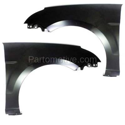 Aftermarket Replacement - FDR-1321LC & FDR-1321RC CAPA 2008-2011 Ford Focus (2.0 & 2.5 Liter Engine) Front Fender Quarter Panel (without Grille Provision) Steel SET PAIR Right & Left Side