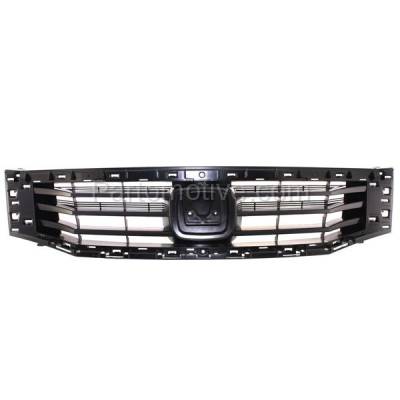 Aftermarket Replacement - GRL-1847C CAPA 2008-2010 Honda Accord (4Cyl 6Cyl, 2.4L 3.5L Engine) (Sedan 4-Door) Front Center Grille Insert Assembly Paintable Plastic