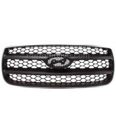 Aftermarket Replacement - GRL-1906 2007-2009 Hyundai Santa Fe (excluding Limited Model) (2.7L 3.3L Engine) Front Center Grille Assembly Chrome Shell with Black Insert