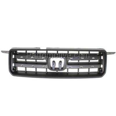 Aftermarket Replacement - GRL-1844 2006-2008 Honda Pilot Front Center Face Bar Grille Assembly Painted Dark Gray Shell & Insert Plastic without Emblem & without Molding