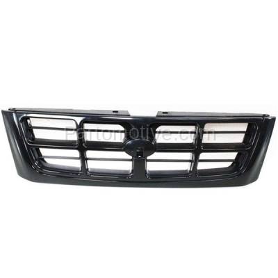 Aftermarket Replacement - GRL-2320 1998-2000 Subaru Forester (Base & L Models) 2.5L Front Center Grille Assembly Textured Black Shell & Insert Plastic without Emblem
