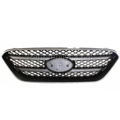 Aftermarket Replacement - GRL-1984 2007-2012 Kia Rondo (4Cyl 6Cyl, 2.4L 2.7L Engine) Front Center Face Bar Grille Assembly Painted Black Shell & Insert Plastic