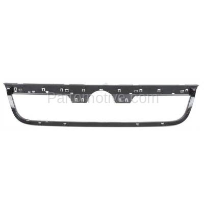 Aftermarket Replacement - GRL-2631 1996-1999 Volkswagen Jetta (from VIN T000133) (1.9 & 2.0 & 2.8 Liter) Front Center Face Bar Outer Grille Shell Assembly Black Plastic