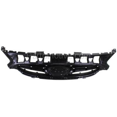 Aftermarket Replacement - GRL-1915 2012-2014 Hyundai Accent (Hatchback & Sedan) (4Cyl, 1.6 Liter Engine) Front Center Grille Assembly Textured Black Shell & Insert Plastic