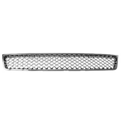 Aftermarket Replacement - GRL-1747 2007-2014 Chevrolet Avalanche, Tahoe, Suburban 1500/2500 (Models without Off Road Package) Front Lower Grille Assembly Chrome Plastic