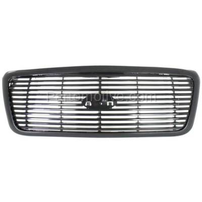 Aftermarket Replacement - GRL-1504 2007-2008 Ford F-Series F150 F-150 Pickup Truck (FX2) Front Center Face Bar Grille Assembly Paintable Shell & Insert Plastic without Emblem