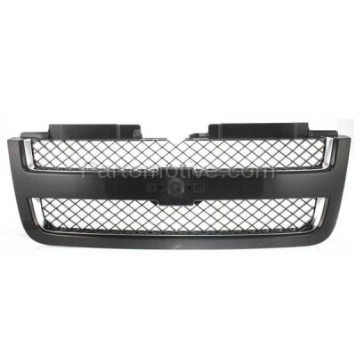 Aftermarket Replacement - GRL-1710 2006-2009 Chevrolet Trailblazer LT (6Cyl 8Cyl, 4.2L 5.3L Engine) Front Center Grille Assembly Paint to Match (with Chrome Molding) Plastic