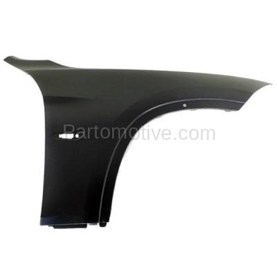 Aftermarket Replacement - FDR-1814R 2012 BMW X1 (2.0L/3.0L Engine) Front Fender Quarter Panel (with Turn Signal Light Hole) without Molding Holes Right Passenger Side