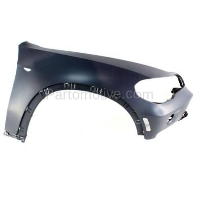 Aftermarket Replacement - FDR-1820R 2007-2010 BMW X5 (excluding M Models) (Models without Headlight Washer) Front Fender with Reflector Lamp Hole Plastic Right Passenger Side