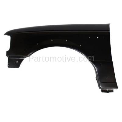 Aftermarket Replacement - FDR-1599L 1993-1997 Ford Ranger Front Fender Quarter Panel (with Emblem Provision) with Wheel Opening Molding Holes Primed Left Driver Side